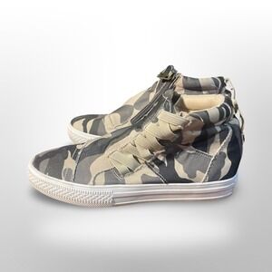 Camo High Top jolimall Sneakers Casual Zipper Accents Comfortable Women's Size 8